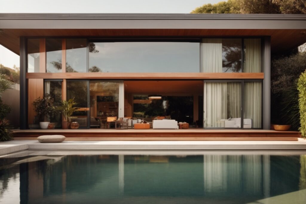 Orange County home with opaque windows showing energy efficiency and security layers