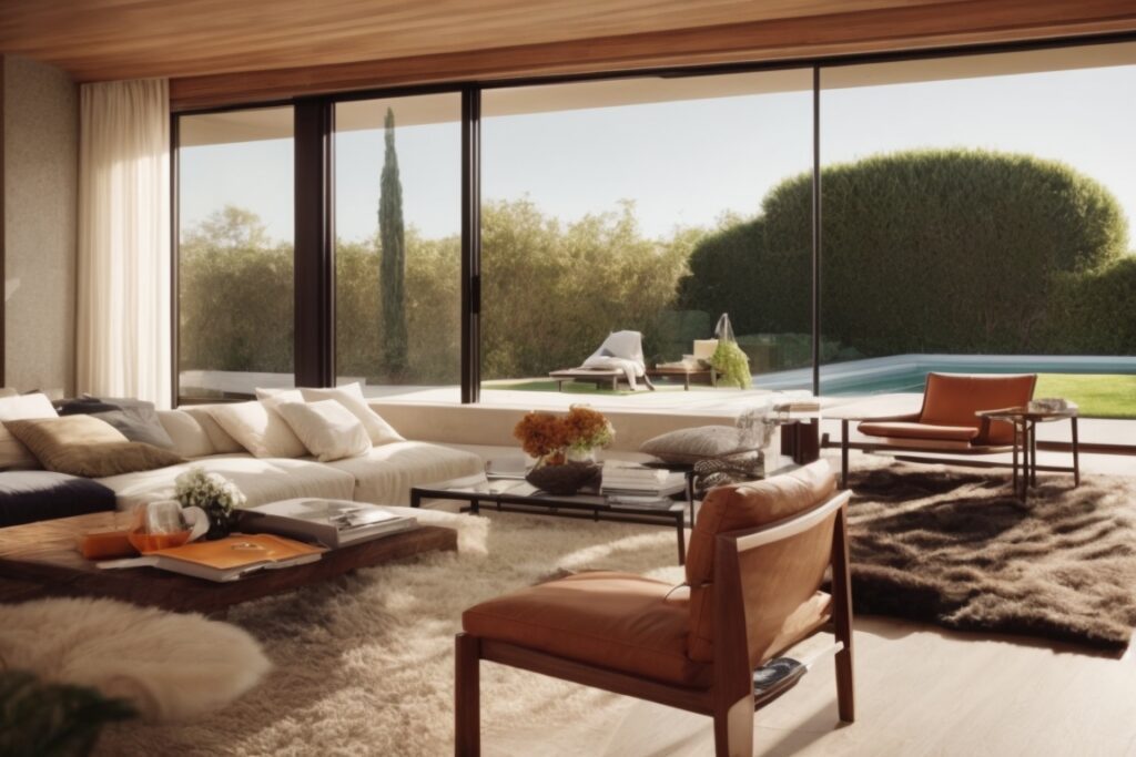 Orange County home interior with clear energy efficient window film