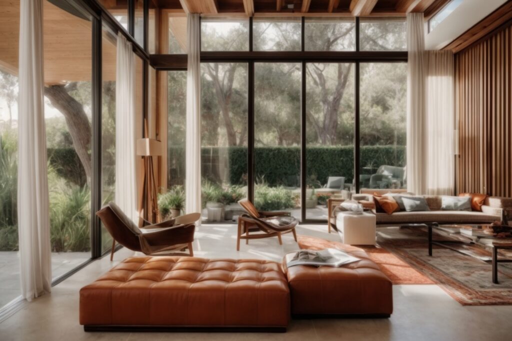Orange County home interior with glare window film
