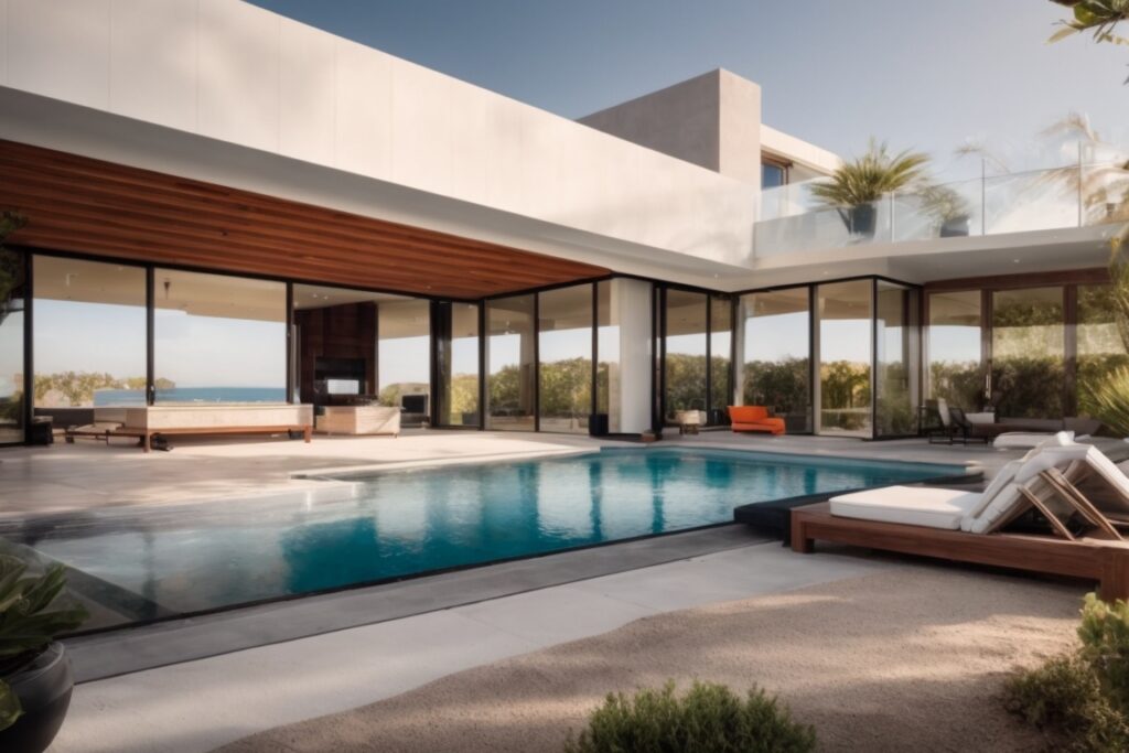 modern Orange County home interior with solar control window film