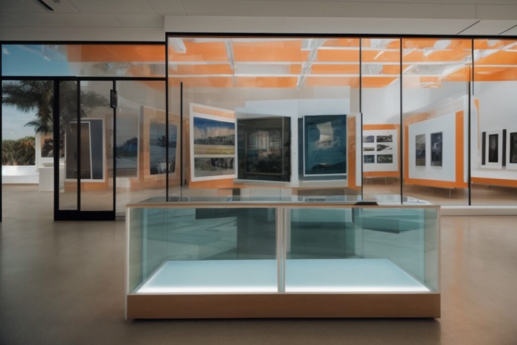 Coastal Orange County art gallery with UV-protective window films