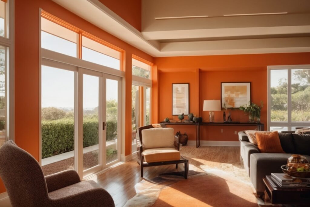Orange County home interior with UV blocking window film